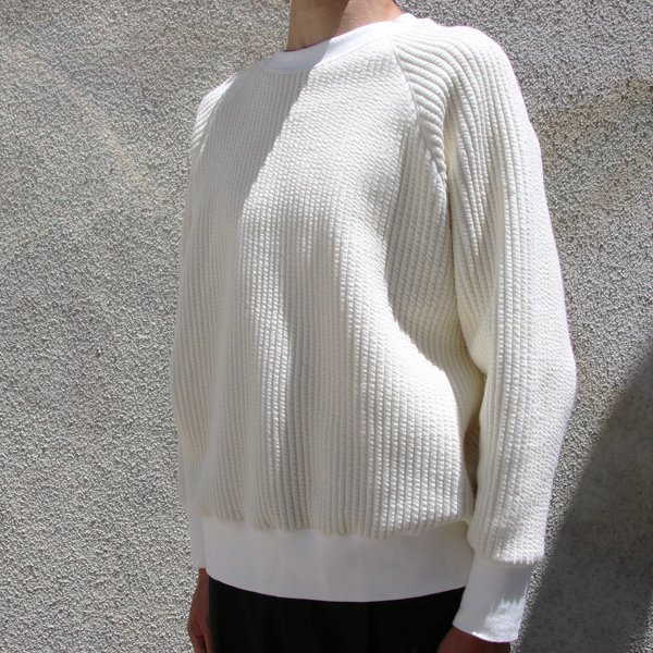 画像13: 「尾州」ストライプキルト ラグランC/Nスウェット【MADE IN JAPAN】『日本製』 / Upscape Audience