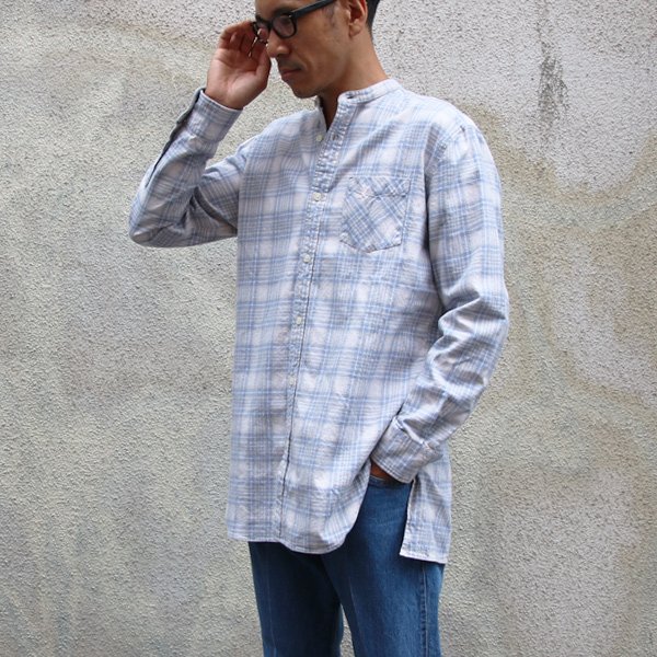画像11: 【RE PRICE / 価格改定】フランネルチェックバンドカラーロング長袖_Shirts【MADE IN JAPAN】『日本製』/ Upscape Audience