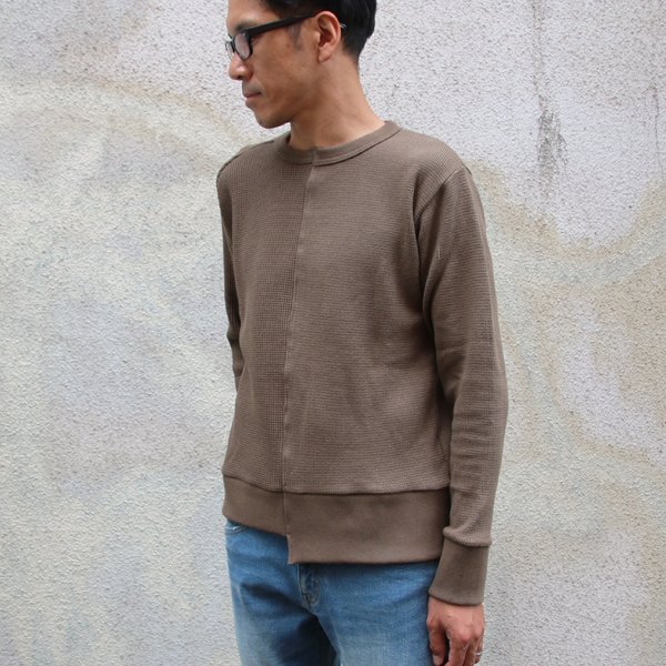 画像7: アメリカンドライワッフル×リブ アシンメトリーニット【MADE IN JAPAN】『日本製』 / Upscape Audience