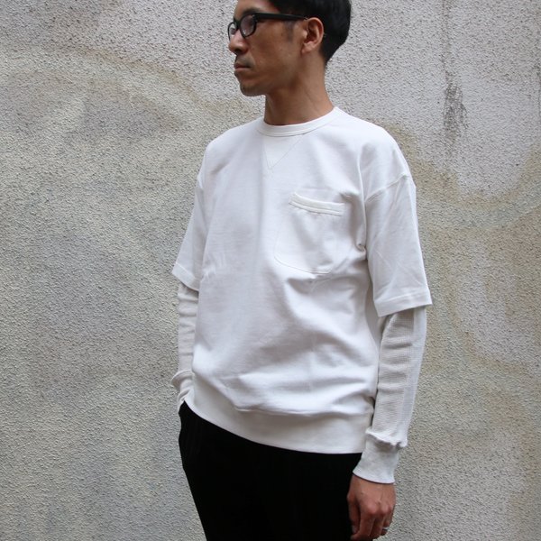 画像18: Basque10オンス(バスク天竺)ガゼットポケS/S×ワッフル9/Sレイヤー Tee【MADE IN JAPAN】『日本製』/ Upscape Audience