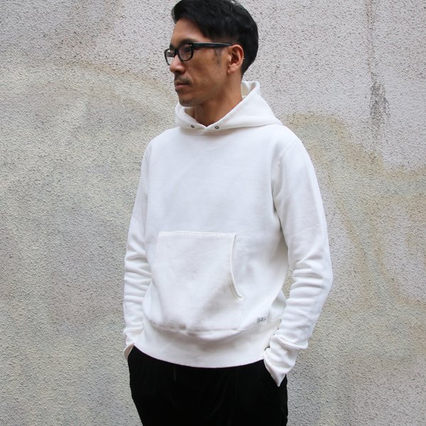 画像4: ヴィンテージ裏起毛プルオーバーフードL/Sスウェット【MADE IN TOKYO】『東京製』/ Upscape Audience