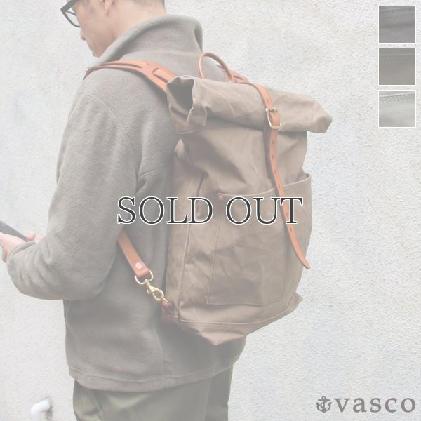 画像1: CANVAS×LEATHER ROLLTOP Rucksack［VS-205P］【MADE IN JAPAN】『日本製』【送料無料】  / vasco