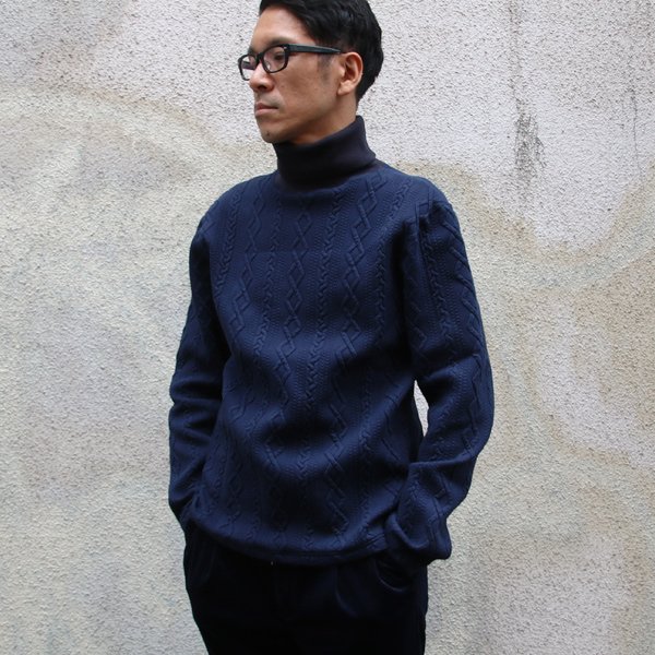 画像7: ケーブル裏毛タートルネック長袖スウェット【MADE IN JAPAN】『日本製』  / Upscape Audience