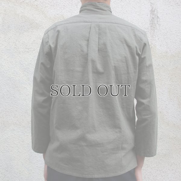 画像17: ソフトリネンコットンキャンバス スタンドスモールカラー9/S シャツジャケット【MADE IN JAPAN】『日本製』/ Upscape Audience