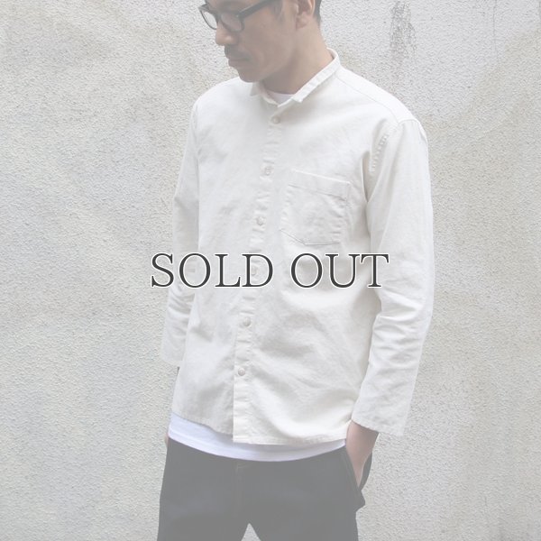 画像12: ソフトリネンコットンキャンバス スタンドスモールカラー9/S シャツジャケット【MADE IN JAPAN】『日本製』/ Upscape Audience