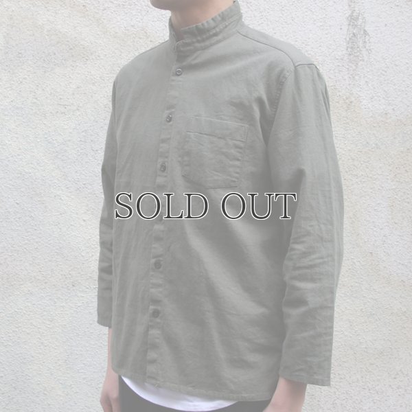 画像15: ソフトリネンコットンキャンバス スタンドスモールカラー9/S シャツジャケット【MADE IN JAPAN】『日本製』/ Upscape Audience