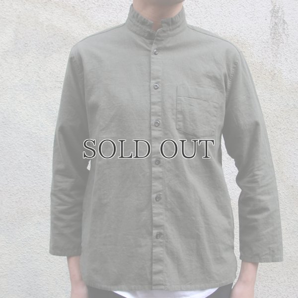画像14: ソフトリネンコットンキャンバス スタンドスモールカラー9/S シャツジャケット【MADE IN JAPAN】『日本製』/ Upscape Audience