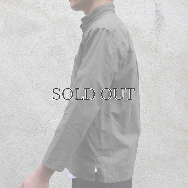 画像16: ソフトリネンコットンキャンバス スタンドスモールカラー9/S シャツジャケット【MADE IN JAPAN】『日本製』/ Upscape Audience