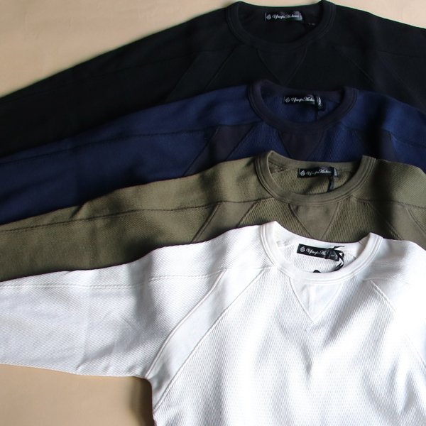 画像19: MILITARYサーマル Vガゼット トラック 9分袖 ニットソー【MADE IN JAPAN】『日本製』 / Upscape Audience