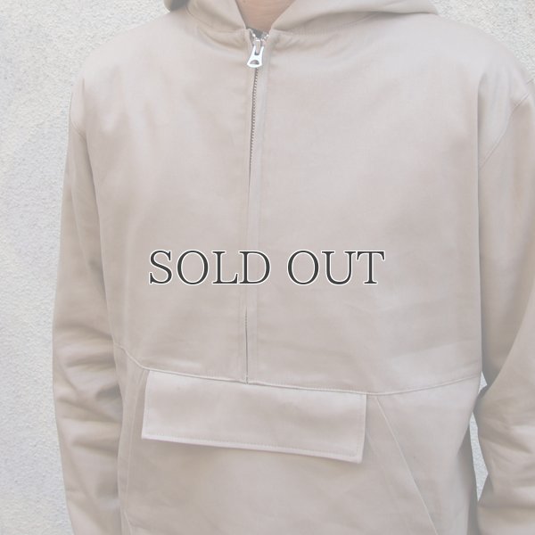 画像13: グロッシーツイル カンガルーポケ付 ハーフZIPパーカー アノラックジャケット【MADE IN JAPAN】『日本製』/ Upscape Audience