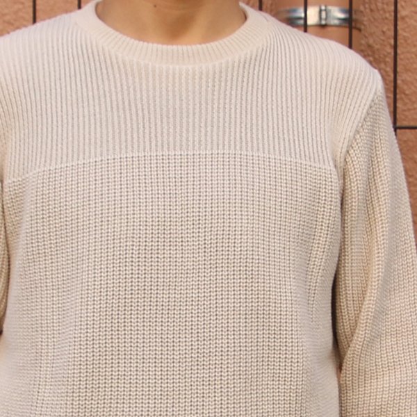 画像15: リブ×アゼ編み C/N コットンニット セーター【MADE IN JAPAN】『日本製』/ Upscape Audience