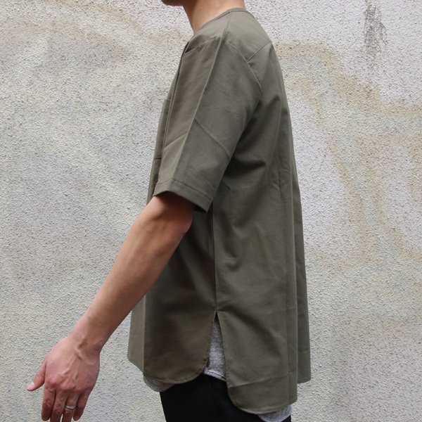 画像8: コットンクロス C/Nヘンリーコンチョ釦 5/S シャツ【MADE IN JAPAN】『日本製』 / Upscape Audience