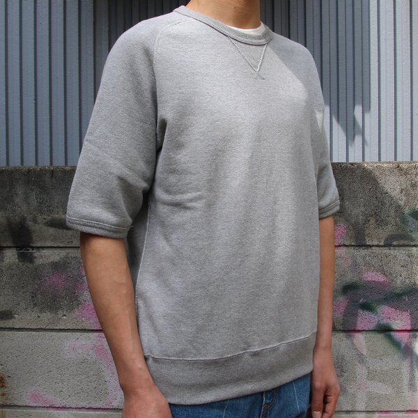画像12: 30/7ヴィンテージ裏毛 Vガゼットサドルショルダー 5分袖 スウェット 【MADE IN TOKYO】『東京製』 / Upscape Audience