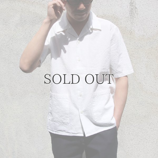 画像4: コットンシアサッカーオープンカラーシャツJKT『日本製』/ Upscape Audience