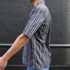 More photos3: シルクライク ブロードストライプ オープンカラーシャツJKT『日本製』/ Upscape Audience
