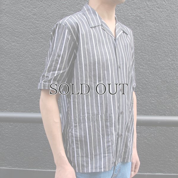 画像11: シルクライク ブロードストライプ オープンカラーシャツJKT『日本製』/ Upscape Audience