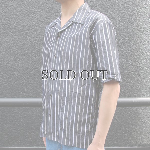 画像8: シルクライク ブロードストライプ オープンカラーシャツJKT『日本製』/ Upscape Audience