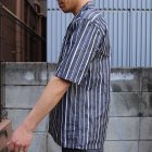 More photos1: シルクライク ブロードストライプ オープンカラー ルーズフィットシャツ【MADE IN JAPAN】『日本製』/ Upscape Audience