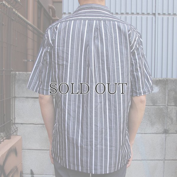 画像7: シルクライク ブロードストライプ オープンカラー ルーズフィットシャツ【MADE IN JAPAN】『日本製』/ Upscape Audience