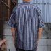 画像7: シルクライク ブロードストライプ オープンカラー ルーズフィットシャツ【MADE IN JAPAN】『日本製』/ Upscape Audience