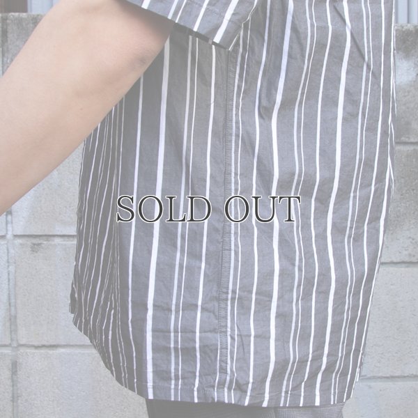 画像11: シルクライク ブロードストライプ オープンカラー ルーズフィットシャツ【MADE IN JAPAN】『日本製』/ Upscape Audience