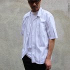 More photos3: シルクライク ブロードストライプ オープンカラー ルーズフィットシャツ【MADE IN JAPAN】『日本製』/ Upscape Audience