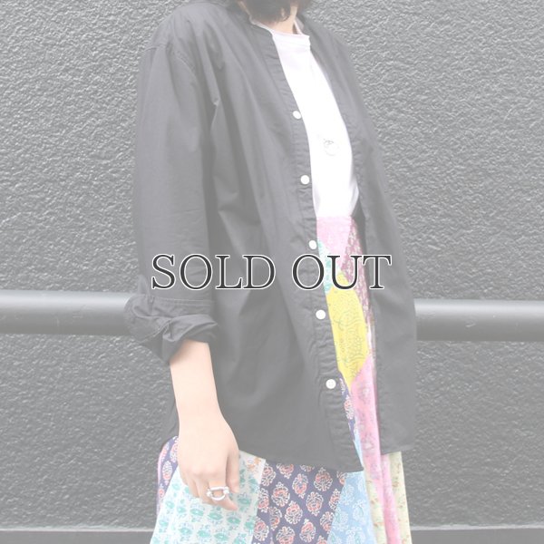 画像4: 【RE PRICE / 価格改定】タイプライターVネックバンドカラー長袖_Shirts【MADE IN JAPAN】『日本製』/ Upscape Audience