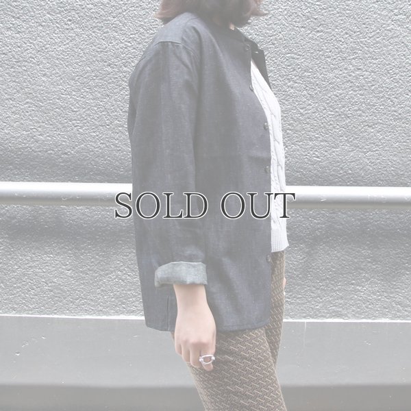 画像5: 麻混デニムマオカラー９分袖 ライト_Jacket【MADE IN JAPAN】『日本製』/ Upscape Audience