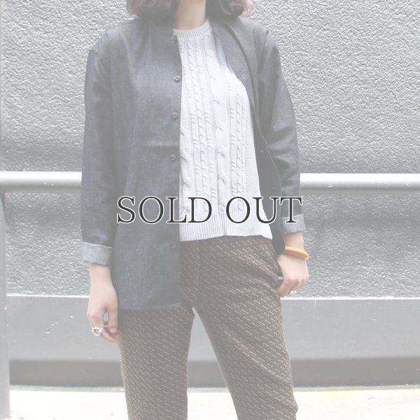 画像6: 麻混デニムマオカラー９分袖 ライト_Jacket【MADE IN JAPAN】『日本製』/ Upscape Audience