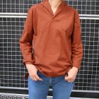 More photos2: 【RE PRICE/価格改定】コットンクロススキッパーカラープルオーバーポケ付9分袖_Shirts【Lady's】【MADE IN JAPAN】『日本製』 / Upscape Audience