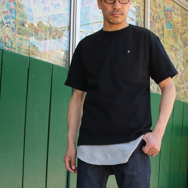 画像7: Basque10オンス（バスク天竺）× MOVE FIT（ムーヴフィット）切り替え サイドスリットポケTee【MADE IN JAPAN】『日本製』/ Upscape Audience