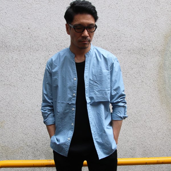 画像11: タイプライターVネックバンドカラー L/S シャツ【MADE IN JAPAN】『日本製』/ Upscape Audience