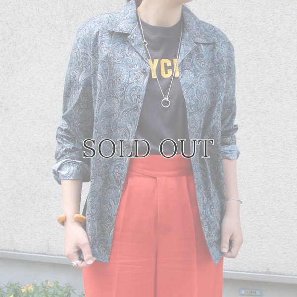 画像3: サラサ柄コットンクロス　オープンカラーL/Sシャツ【MADE IN JAPAN】『日本製』/ Upscape Audience