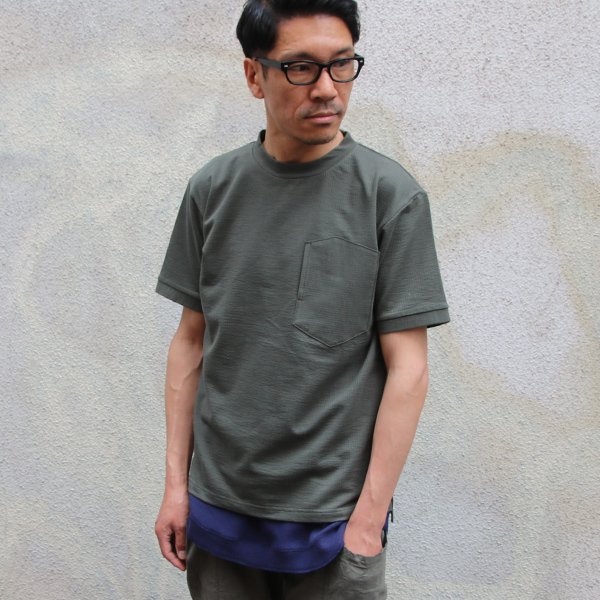 画像3: コットンシアサッカー天竺 サイドスリットポケTee【MADE IN JAPAN】『日本製』/ Upscape Audience