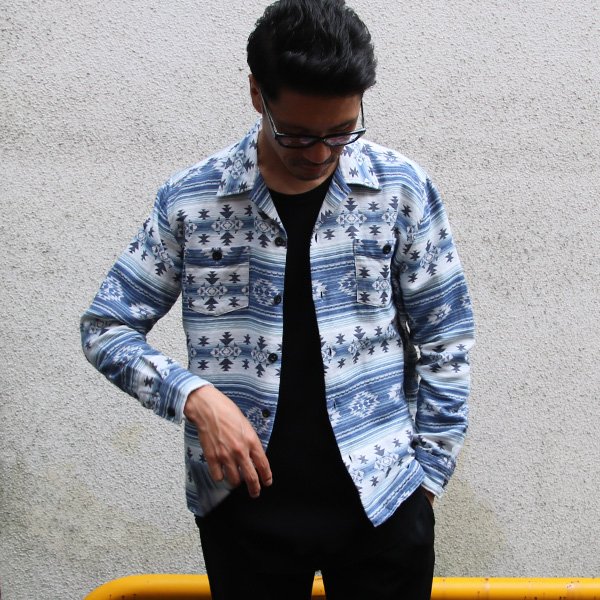 画像11: ネイティブジャガードボーダーオープンカラーライト_Jacket【MADE IN JAPAN】『日本製』/ Upscape Audience