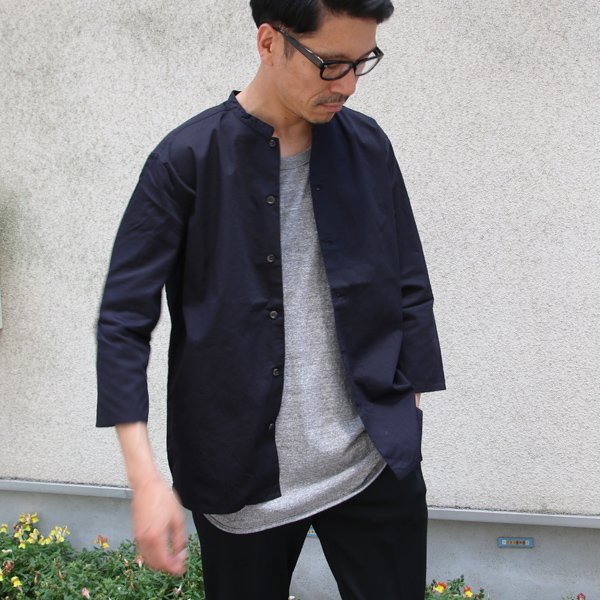 画像8: 【RE PRICE / 価格改定】コットンギャバジン マオカラー 七分袖 シャツジャケット【MADE IN JAPAN】『日本製』/ Upscape Audience