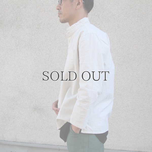 画像11: ソフトリネンコットンキャンバス スタンドスモールカラー9/S シャツジャケット【MADE IN JAPAN】『日本製』/ Upscape Audience