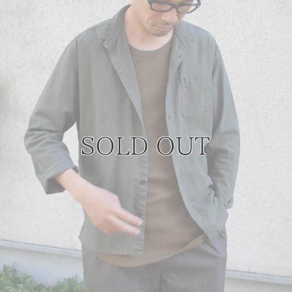 画像10: ソフトリネンコットンキャンバス スタンドスモールカラー9/S シャツジャケット【MADE IN JAPAN】『日本製』/ Upscape Audience