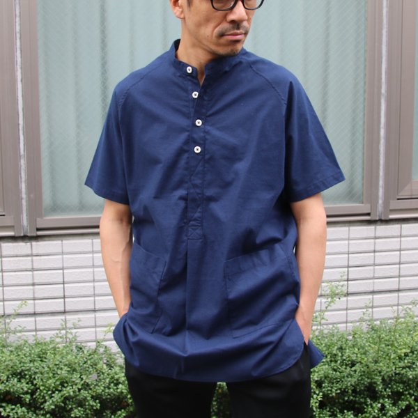 画像9: コットンクロス バンドカラー プルオーバーシャツ『日本製』Upscape Audience