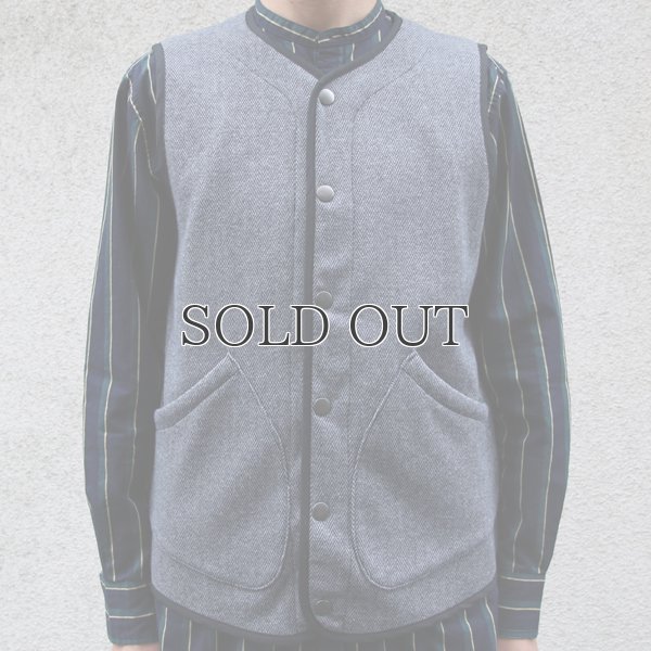 画像10: 【ボンバーヒート】爆暖TWEED スナップベスト『日本製』【MADE IN JAPAN】 / Upscape Audience