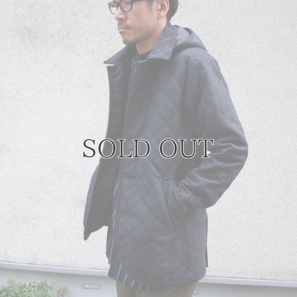 画像6: 610gウールメルトン 脱着フード付 キルティングジャケット 【送料無料】 / Audience