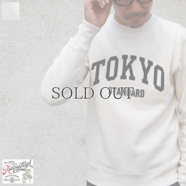 画像1: Riding High / フロッキープリントCrew Sweat L/S(R193-0306)【MADE IN JAPAN】【送料無料】