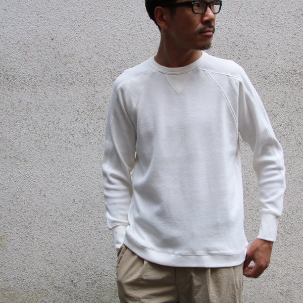 画像7: MILITARYサーマル Vガゼット トラック 9分袖 ニットソー【MADE IN JAPAN】『日本製』 / Upscape Audience