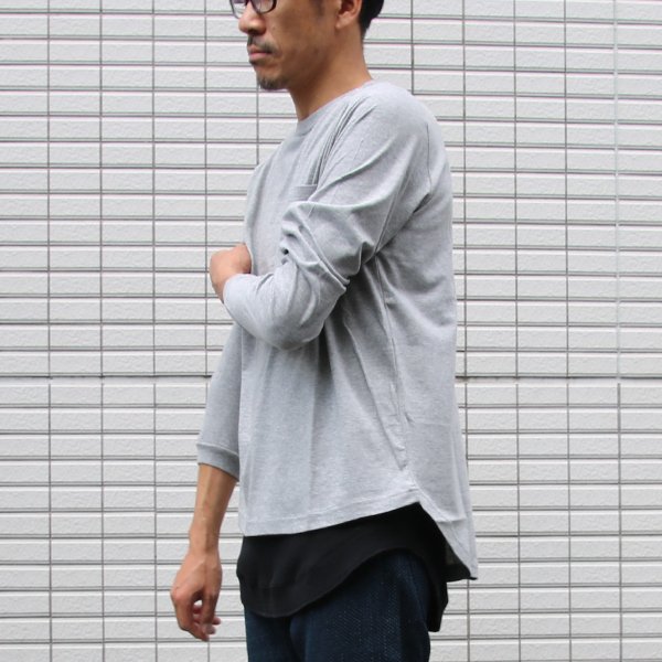 画像9: コーマ天竺ヘムラウンド 胸ポケ付き C/N L/S Tee【MADE IN JAPAN】/ Upscape Audience