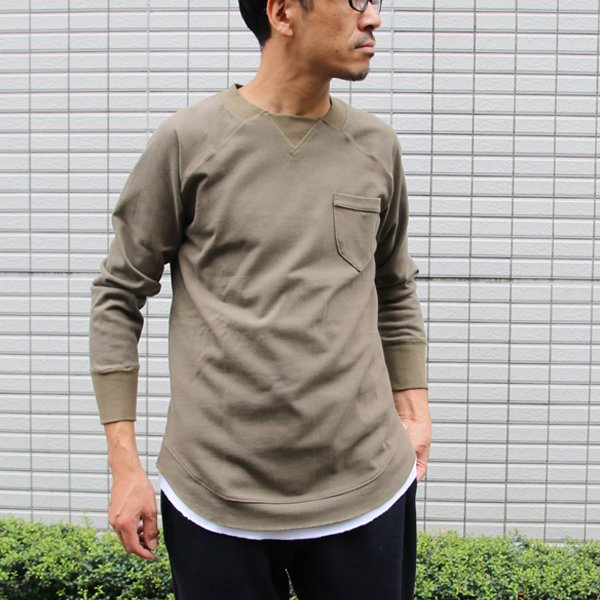 画像6: Basque10オンス（バスク天竺）スクエアネックVガゼットポケ付き9/S Tee【MADE IN JAPAN】『日本製』/ Upscape Audience