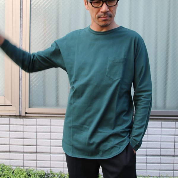 画像5: 【RE PRICE / 価格改定】コーマ天竺クルーネックポケット付き長袖Tee【MADE IN JAPAN】『日本製』/ Upscape Audience