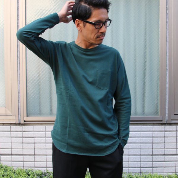 画像7: 【RE PRICE / 価格改定】コーマ天竺クルーネックポケット付き長袖Tee【MADE IN JAPAN】『日本製』/ Upscape Audience