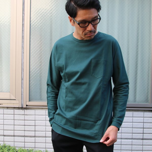 画像6: 【RE PRICE / 価格改定】コーマ天竺クルーネックポケット付き長袖Tee【MADE IN JAPAN】『日本製』/ Upscape Audience