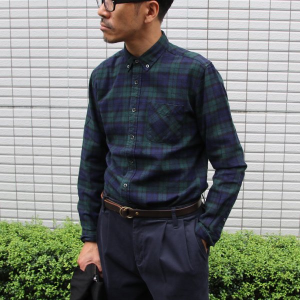 画像14: 【RE PRICE / 価格改定】フランネルチェックチビ衿ボタンダウン長袖_Shirts【MADE IN JAPAN】『日本製』/ Upscape Audience