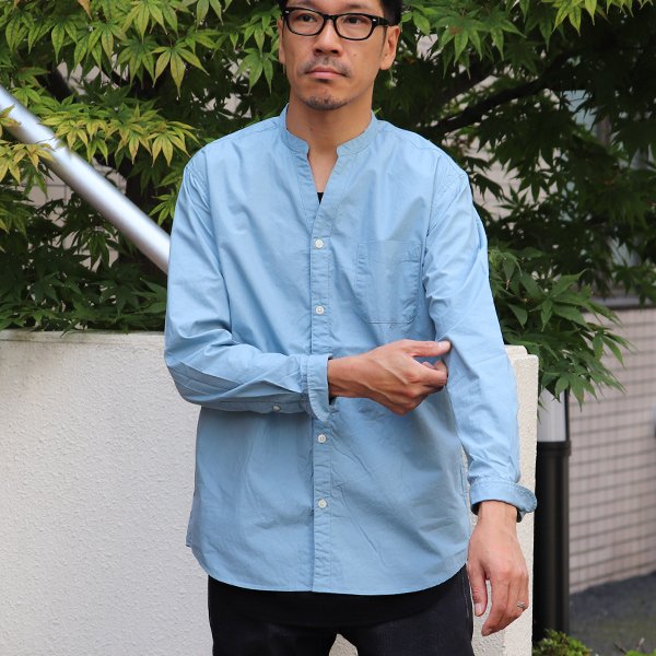 画像10: タイプライターVネックバンドカラー L/S シャツ【MADE IN JAPAN】『日本製』/ Upscape Audience